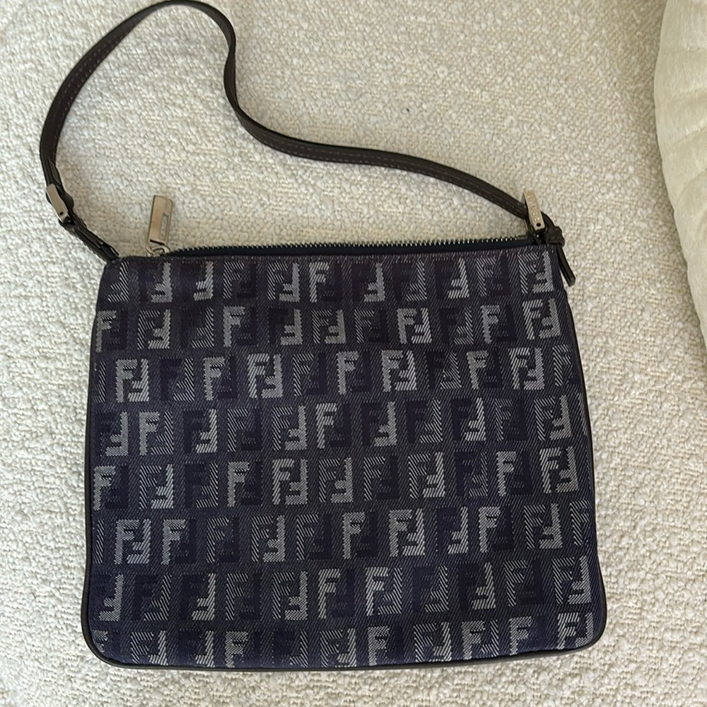 Fendi shoulder demin bag